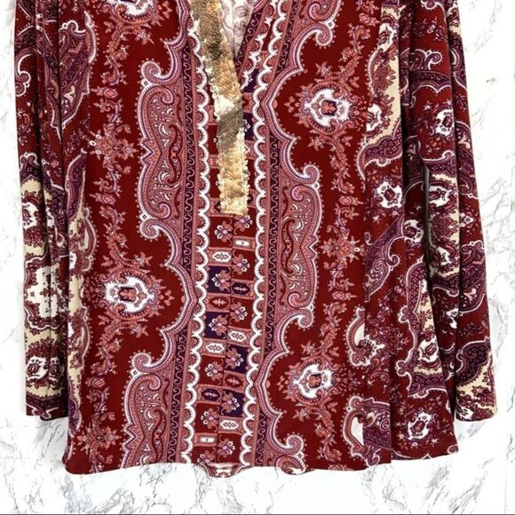 Tiny popover red sequined blouse small - Picture 6 of 8